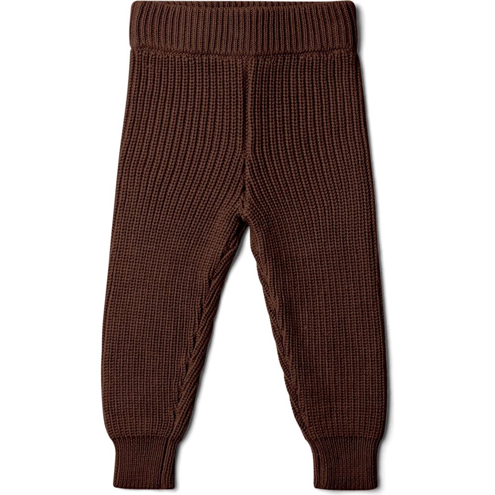 NWT GOUMI Organic Cotton Knit Baby Pants, Hide